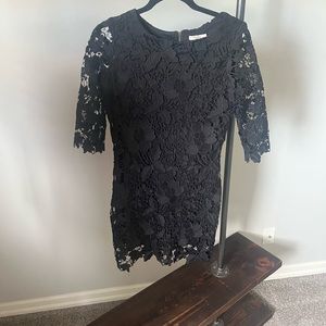 Black lace cocktail dress